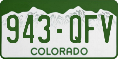 CO license plate 943QFV