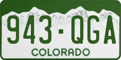 CO license plate 943QGA