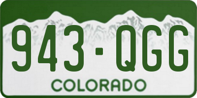 CO license plate 943QGG