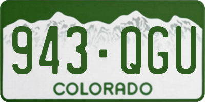 CO license plate 943QGU