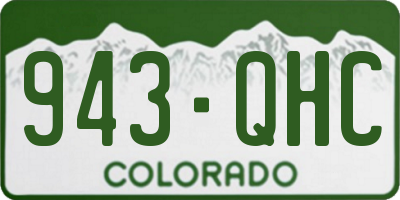 CO license plate 943QHC
