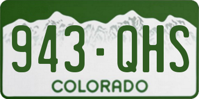 CO license plate 943QHS