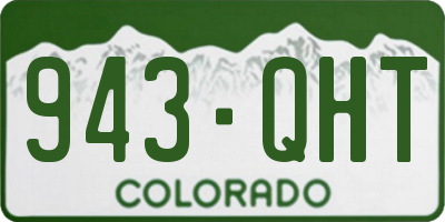 CO license plate 943QHT