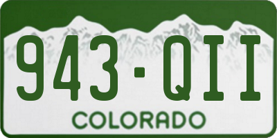 CO license plate 943QII