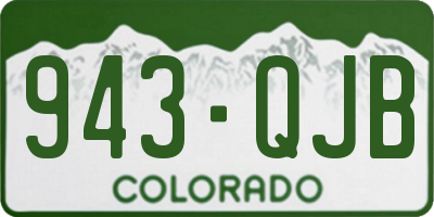 CO license plate 943QJB