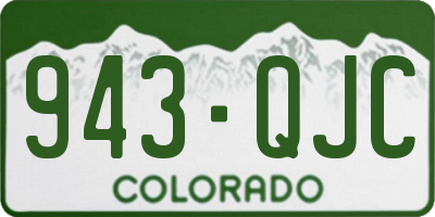 CO license plate 943QJC