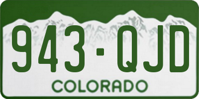 CO license plate 943QJD