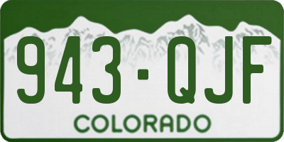 CO license plate 943QJF