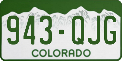 CO license plate 943QJG
