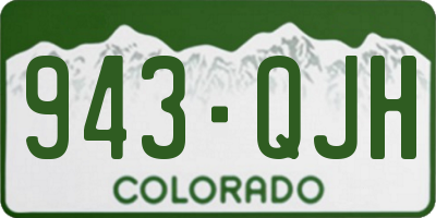 CO license plate 943QJH