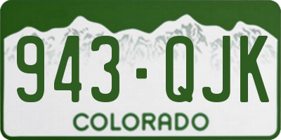 CO license plate 943QJK
