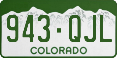 CO license plate 943QJL