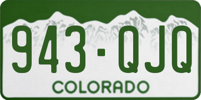 CO license plate 943QJQ