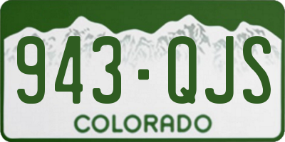 CO license plate 943QJS