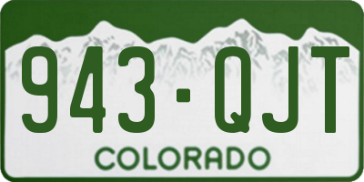 CO license plate 943QJT