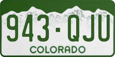 CO license plate 943QJU