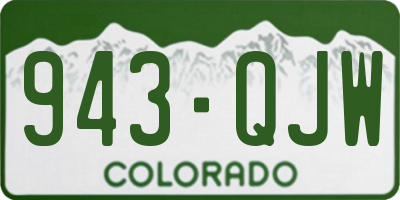 CO license plate 943QJW