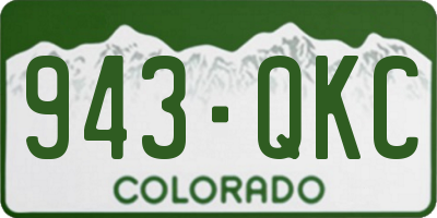 CO license plate 943QKC
