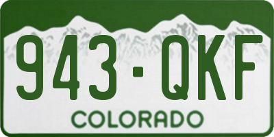 CO license plate 943QKF