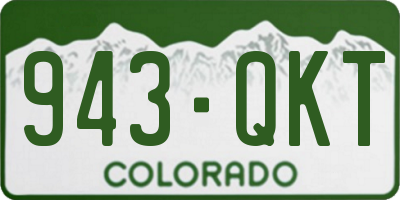 CO license plate 943QKT