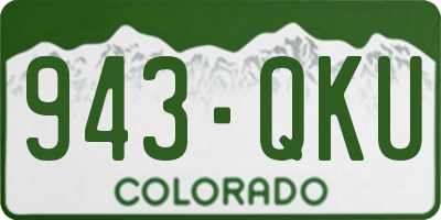 CO license plate 943QKU