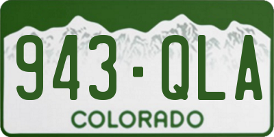 CO license plate 943QLA