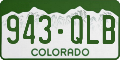 CO license plate 943QLB