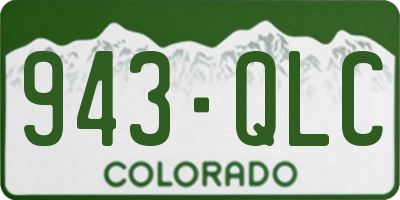 CO license plate 943QLC