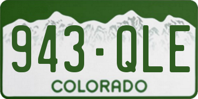 CO license plate 943QLE