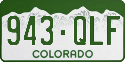 CO license plate 943QLF