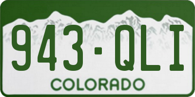 CO license plate 943QLI