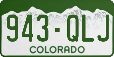 CO license plate 943QLJ