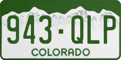 CO license plate 943QLP