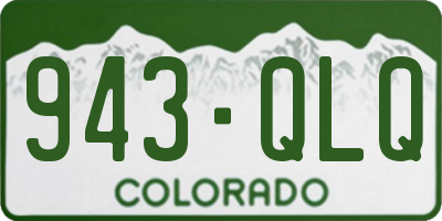 CO license plate 943QLQ