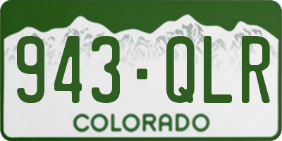 CO license plate 943QLR