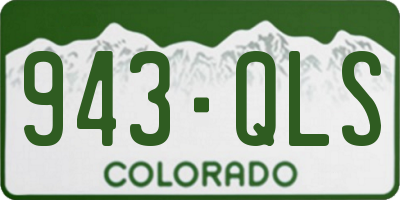 CO license plate 943QLS