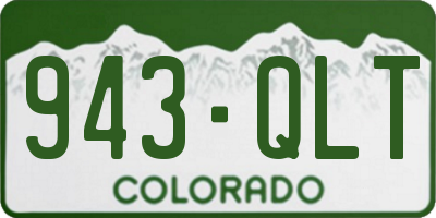 CO license plate 943QLT