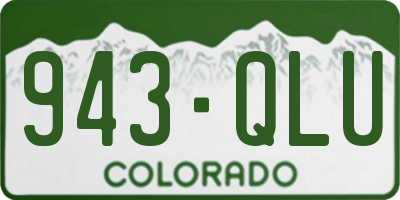CO license plate 943QLU