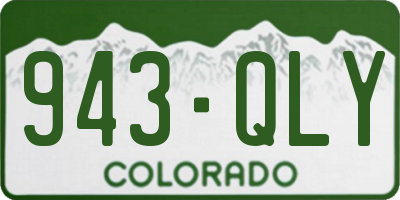 CO license plate 943QLY