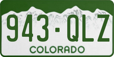 CO license plate 943QLZ