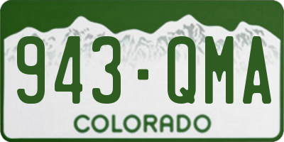 CO license plate 943QMA