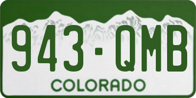 CO license plate 943QMB