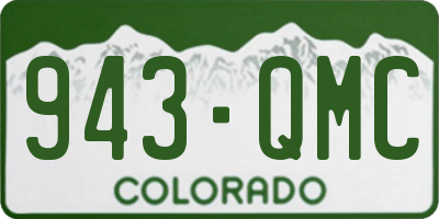CO license plate 943QMC