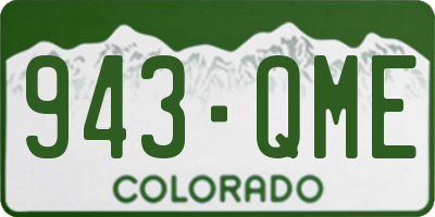 CO license plate 943QME
