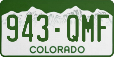 CO license plate 943QMF