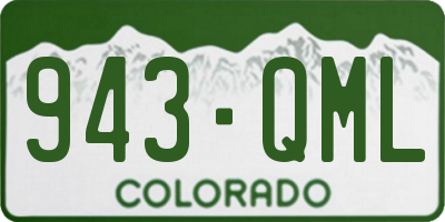 CO license plate 943QML