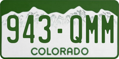 CO license plate 943QMM