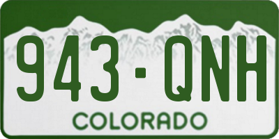 CO license plate 943QNH