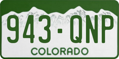 CO license plate 943QNP