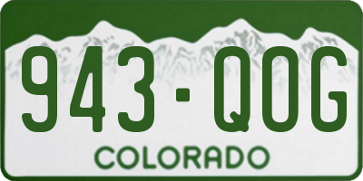 CO license plate 943QOG